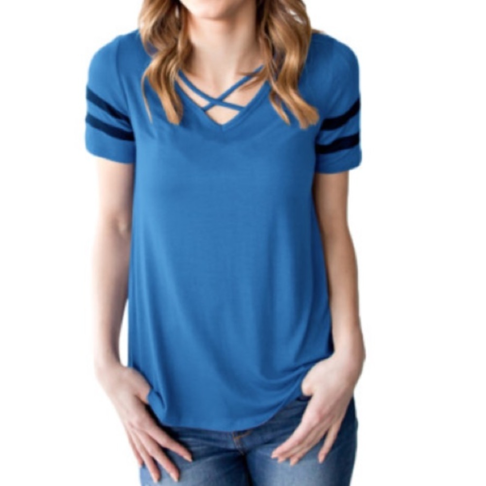 Varsity Stripe Crisscross Tee